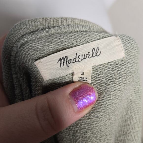 MADEWELL Hemp-Cotton V-Neck Sweatshirt Forgotten Landscape Size Small - Picture 6 of 16